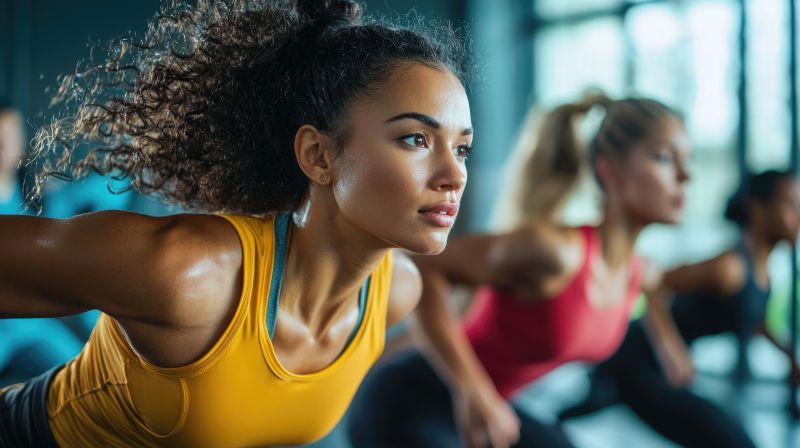 Women in an early morning Gym class at KAMA Fitness women only gym in Lower Hutt